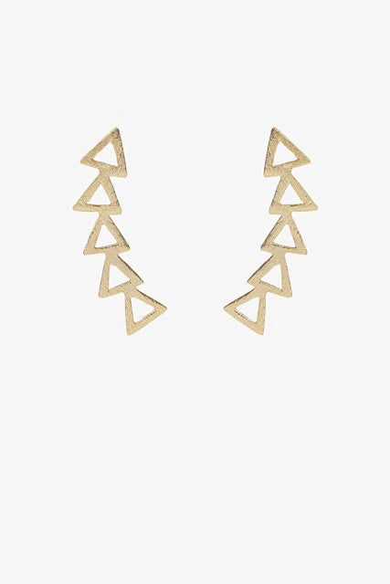ANTLER Gold Multi Tri Earring