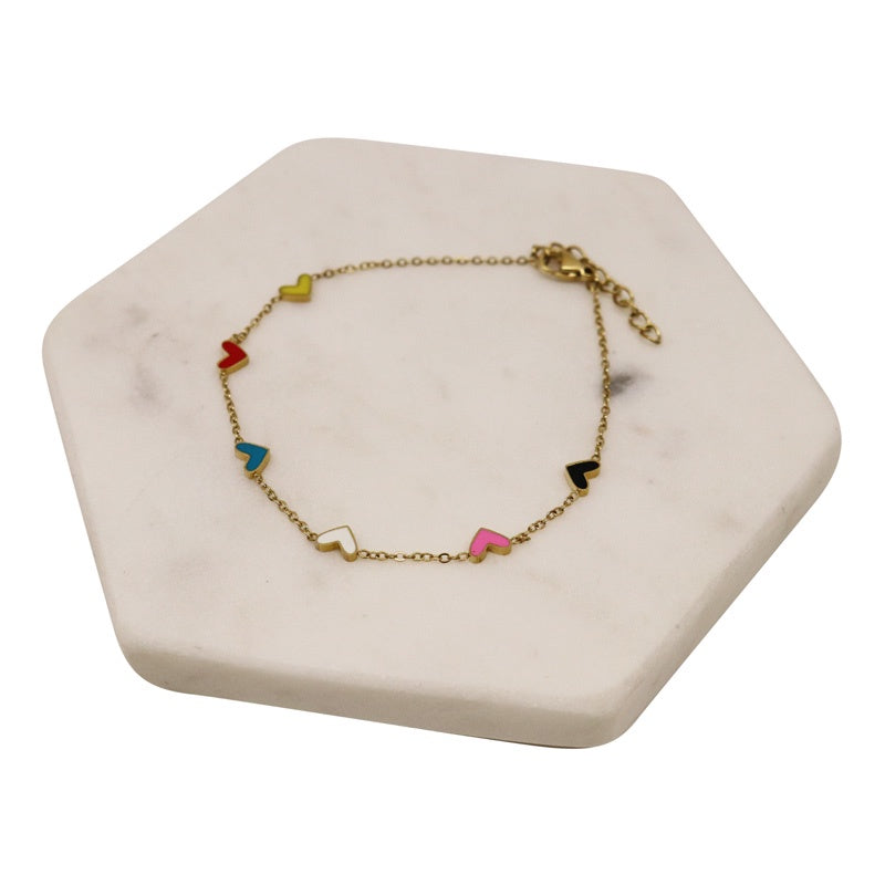 LF Heart Enamel Bracelet