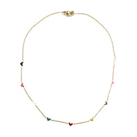 LF Heart Enamel Necklace