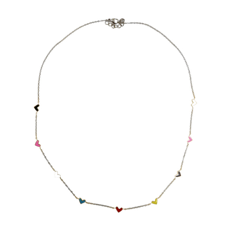 LF Heart Enamel Necklace