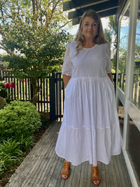 GOLDEN Tilly White Broderie Dress